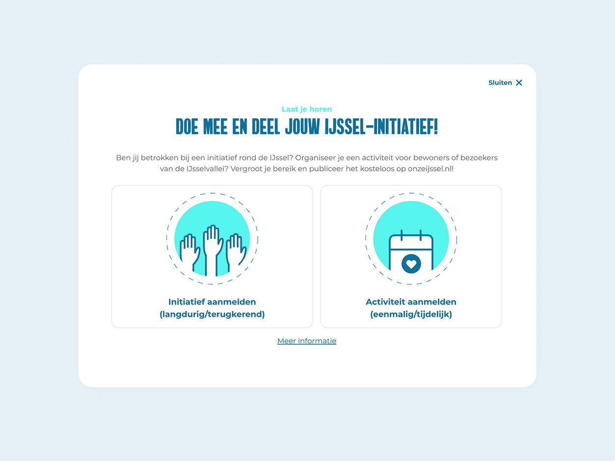 Een afbeelding over het aanmelden van een initiatief of activiteit op de website